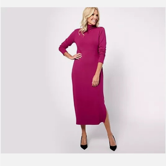 Women with Control Dresses & Skirts - Women with Control Finespun Jersey Tummy Control Midi Dress-Berry-2X-NWT-A623039